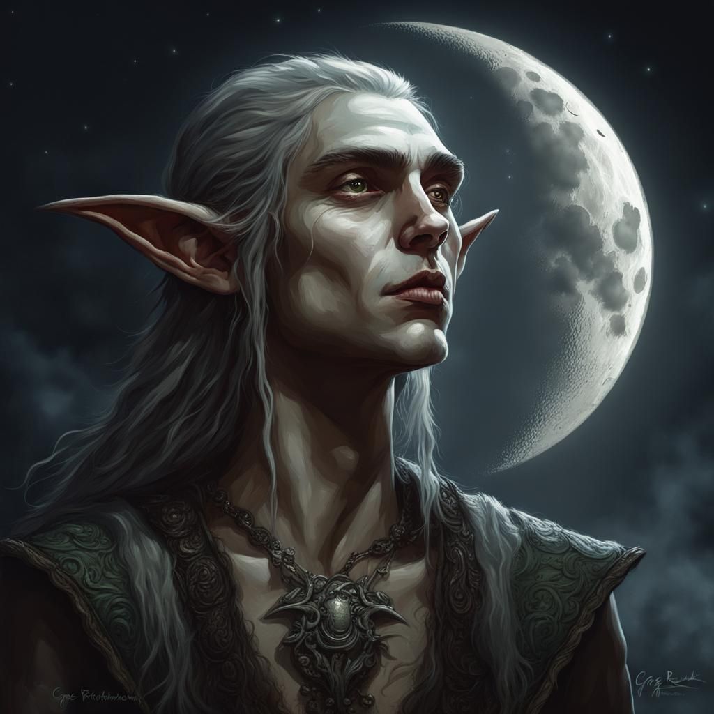 Moonlight Elf 10 - AI Generated Artwork - NightCafe Creator