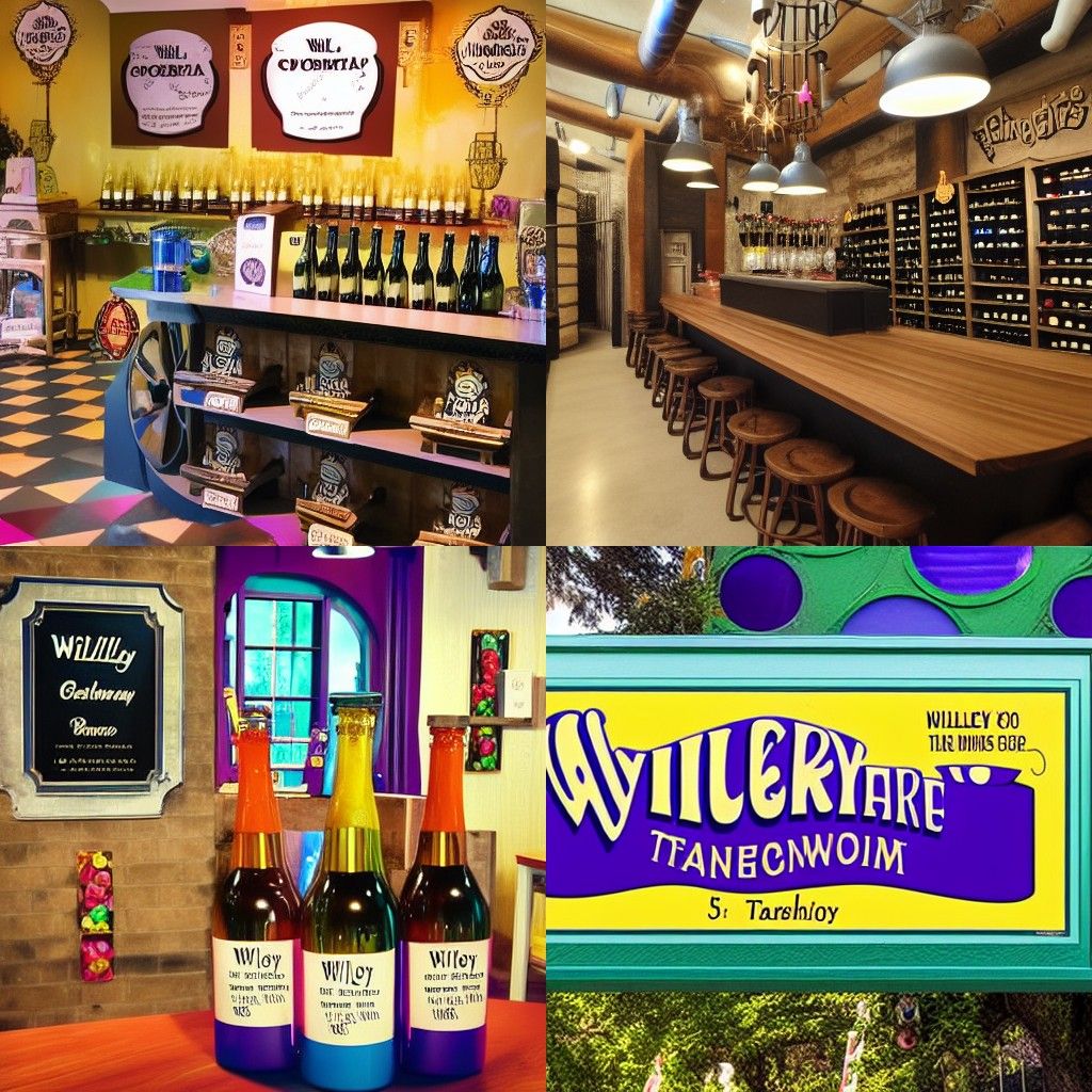 Willy Wonka's tasting room