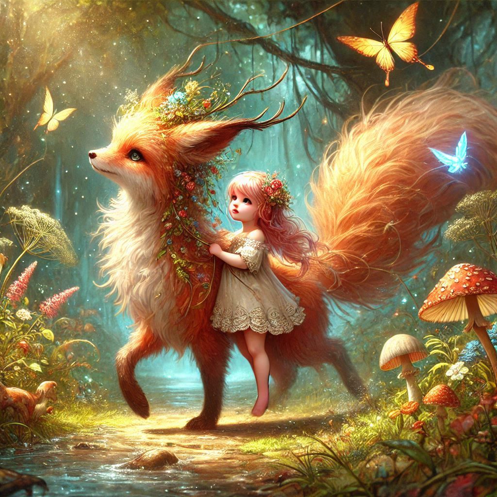 adorable fairy-tale fantasy creature portrait..