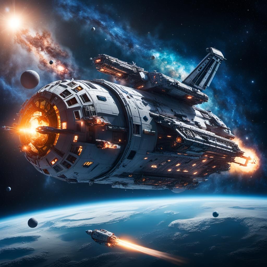 Spaceship in a galaxy