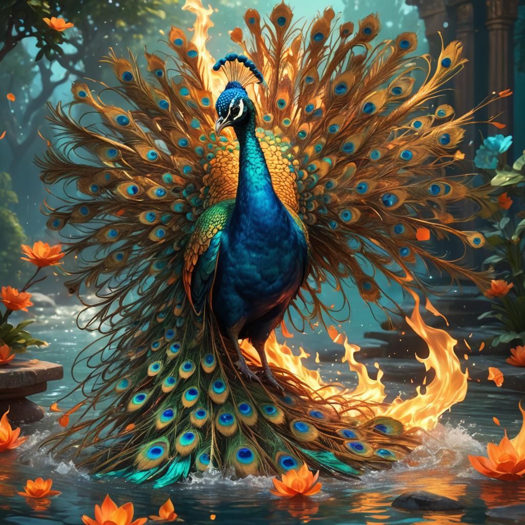 Peacock - AI Generated Artwork - NightCafe Creator