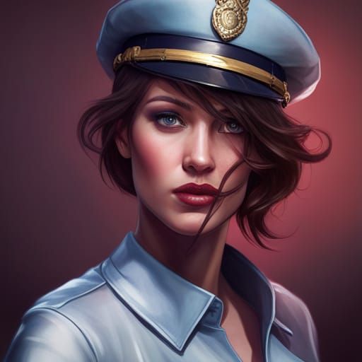 babe police makeup lady - AI Generated Artwork - NightCafe Creator