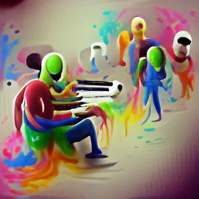 Music paint people