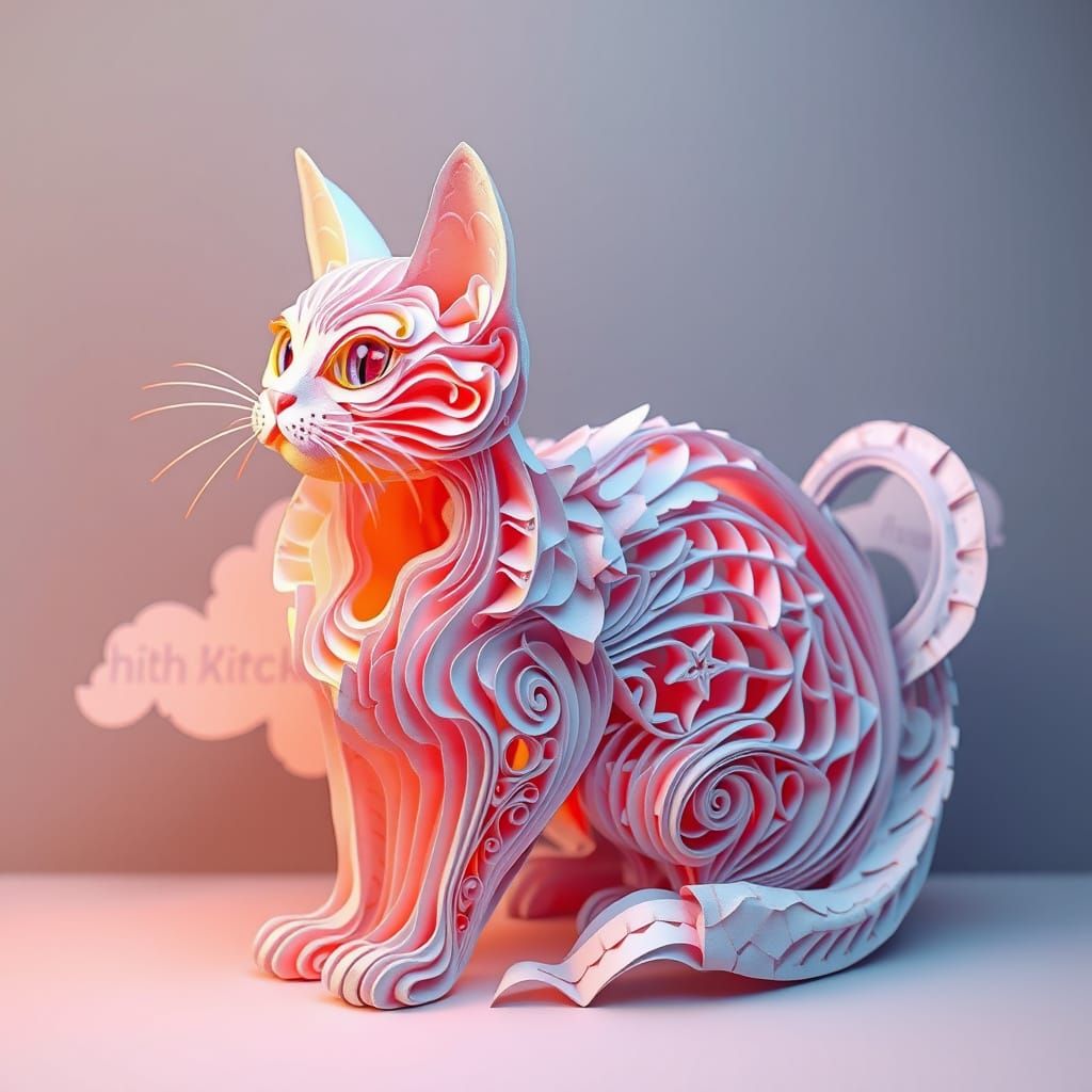 Paper Cat  by @Lady Anne