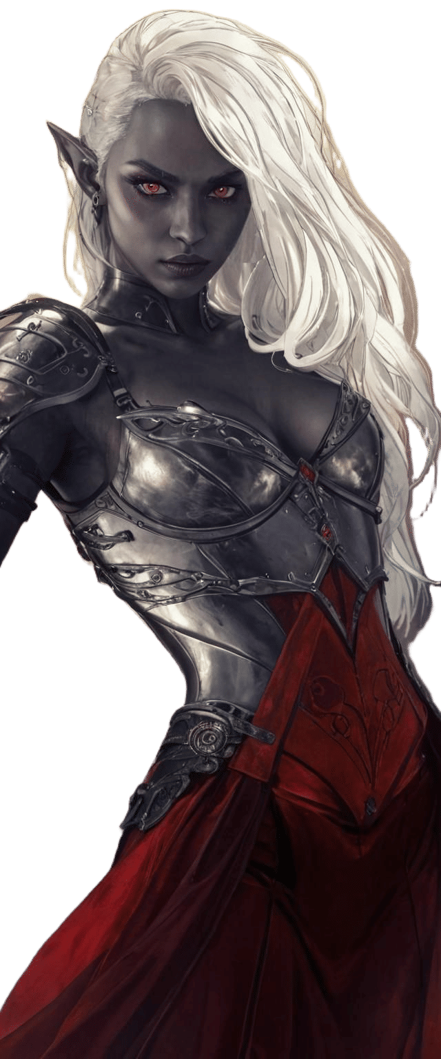 Drow elf paladin