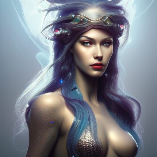 Futuristic mermaid