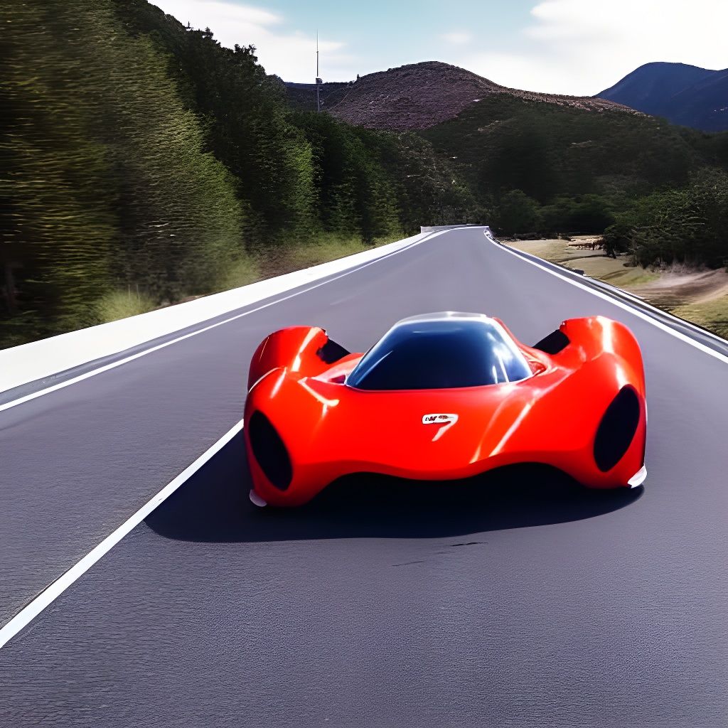 Prototype super fast car approaching the speed of light