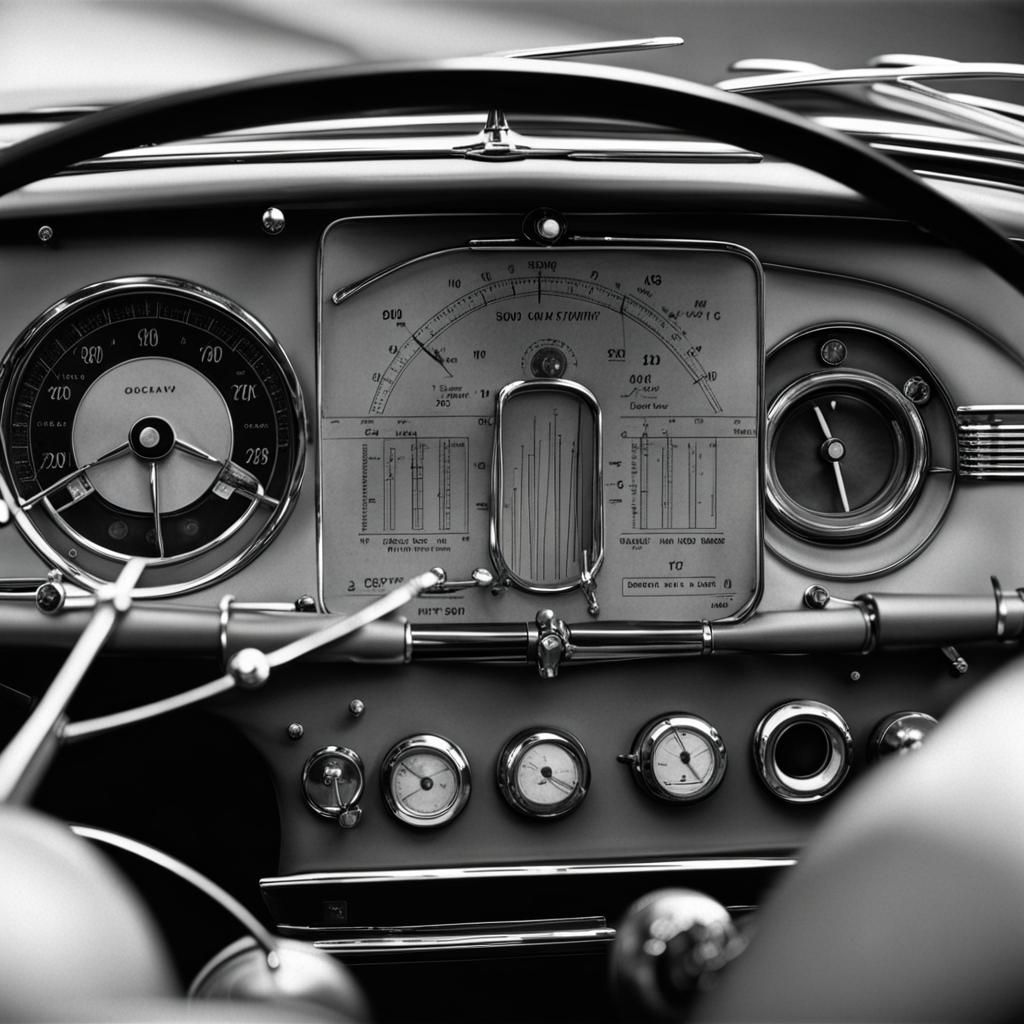 Car dashboard from 1951