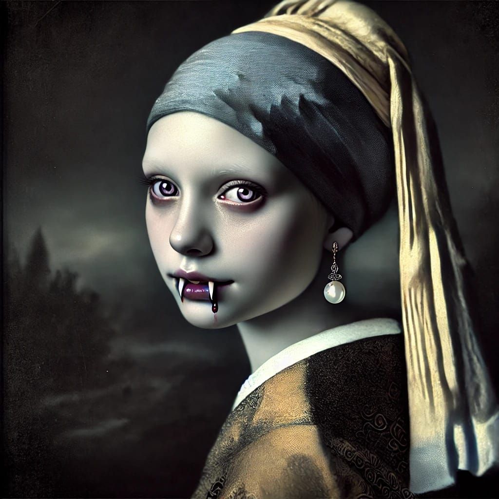 Vampire Girl with a Pearl Earring