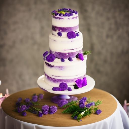 Decorative Cake Stock Photo - Download Image Now - Wedding Cake, Purple,  Wedding - iStock