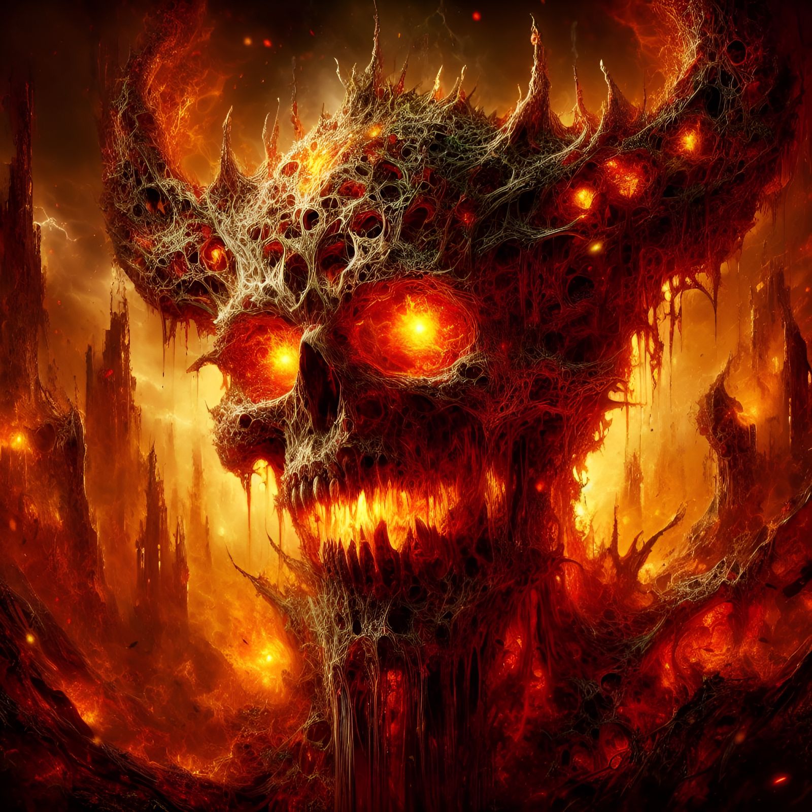 Burning chernobyl demon undead nuclear beast