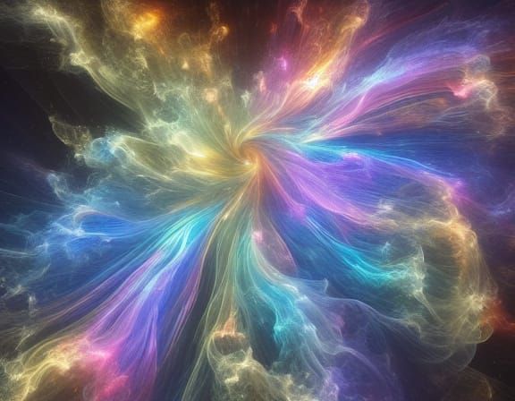 Exploding Galaxy Droplet in Vacuum with Prismatic Light