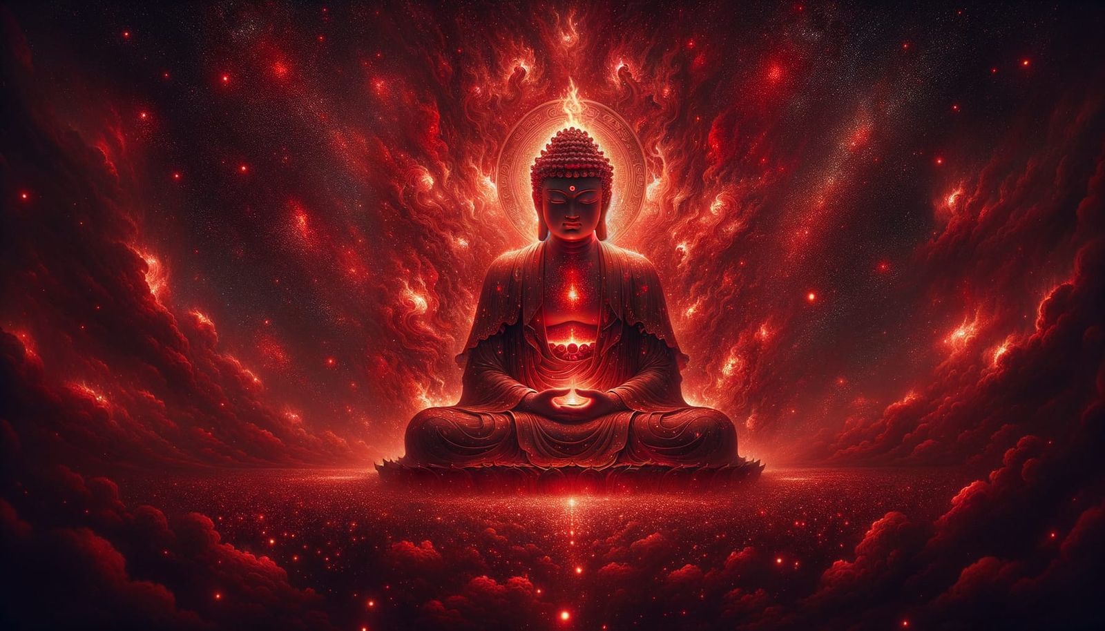 Amitabha in Fiery Red Celestial Meditation