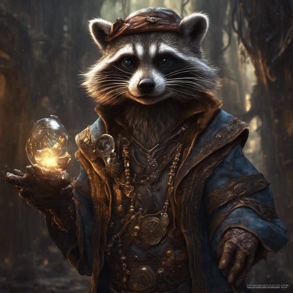 racoon sorcerer - AI Generated Artwork - NightCafe Creator