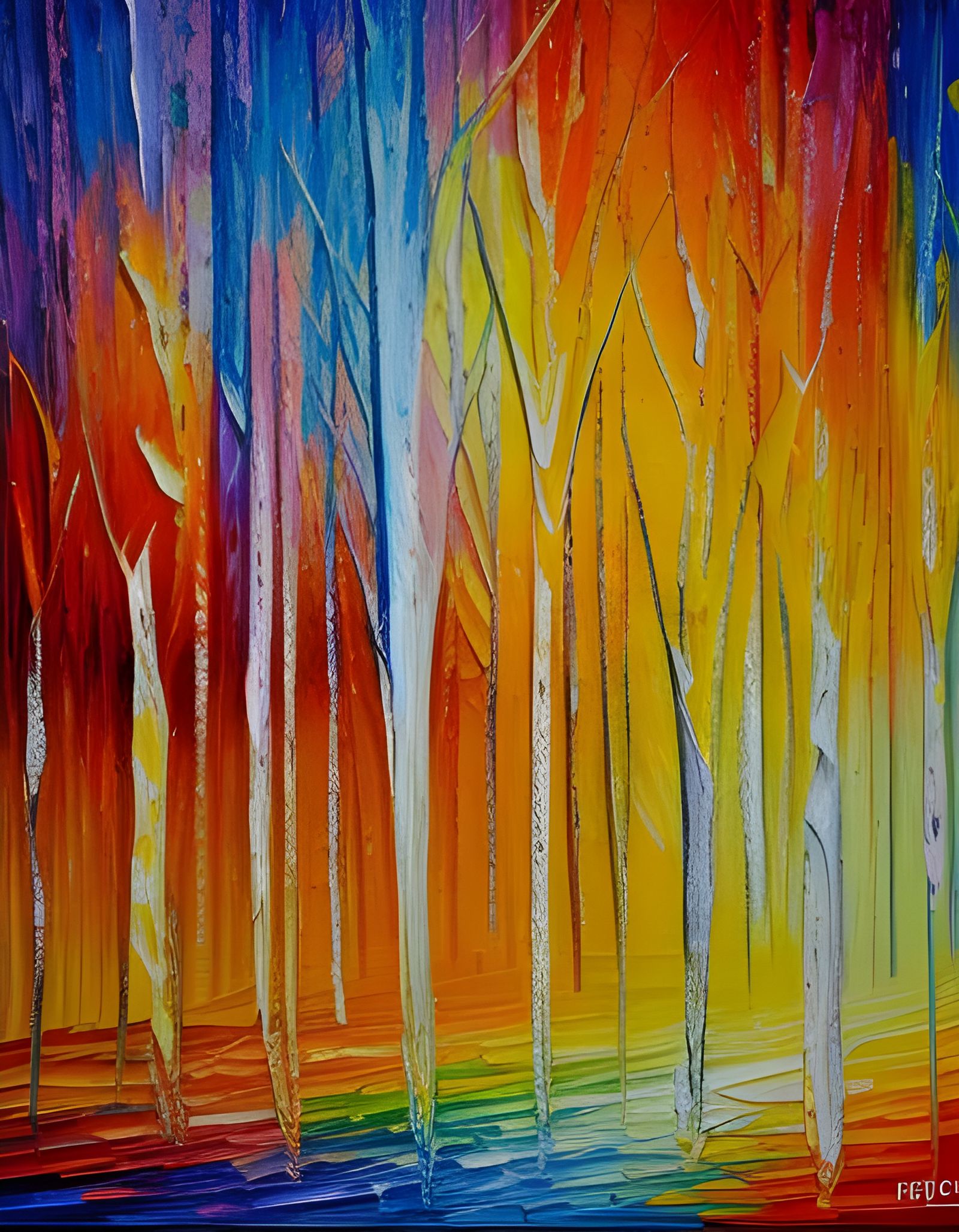 neoimpressionism expressionist style oil painting AI Generated