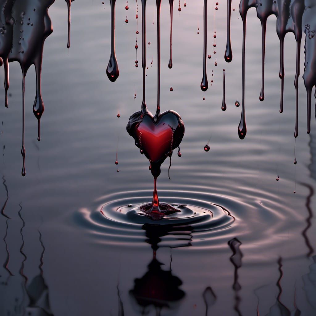 Heart-Shaped Liquid Pouring: a Detailed Matte Painting