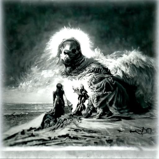 the Sands of the Sea sinister by Greg Rutkowski horror Gusta...