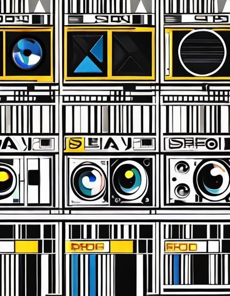 Screen print, pop art, splash screen art, triadic colors, di...