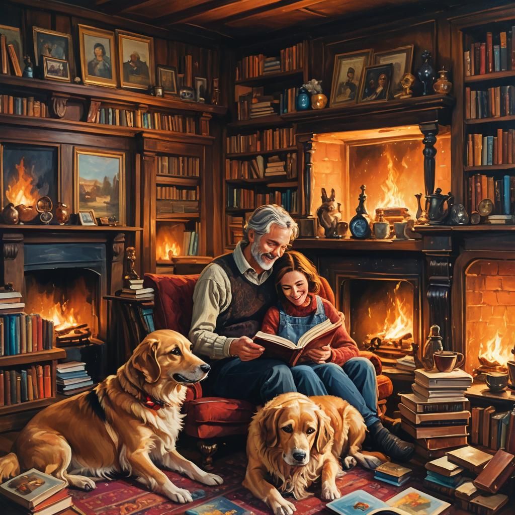 The perfect night in front of the fire with loved one's  by @Michael Winn