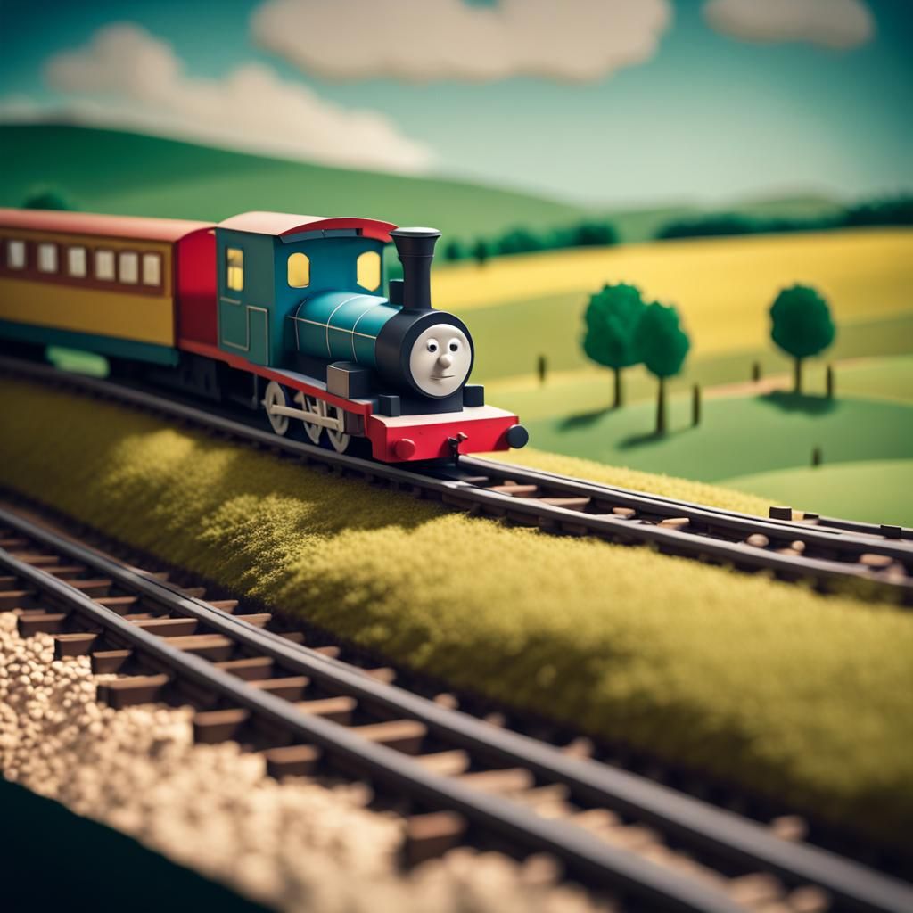 CHILDRENS POP UP BOOK SHOWING A TRAIN ON A TRACK GOING THRU ...