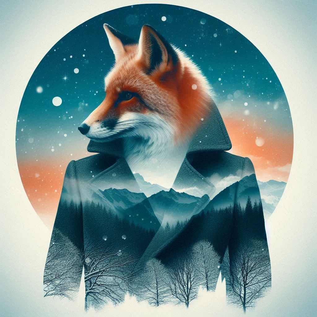 double exposure beautiful fantasy DALL-E 3 portrait landscape..