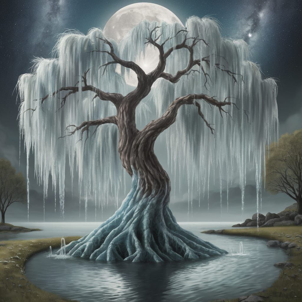 Frozen tree fountain  by @Darkmina 