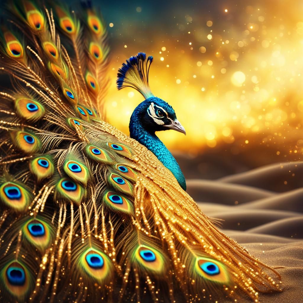 Premium Vector | Peacock logo design template gold luxury elegant vector