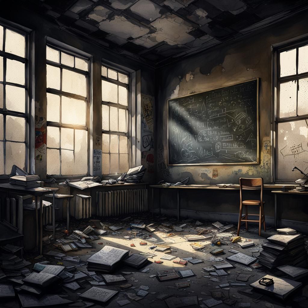Abandoned school  by @Ursula