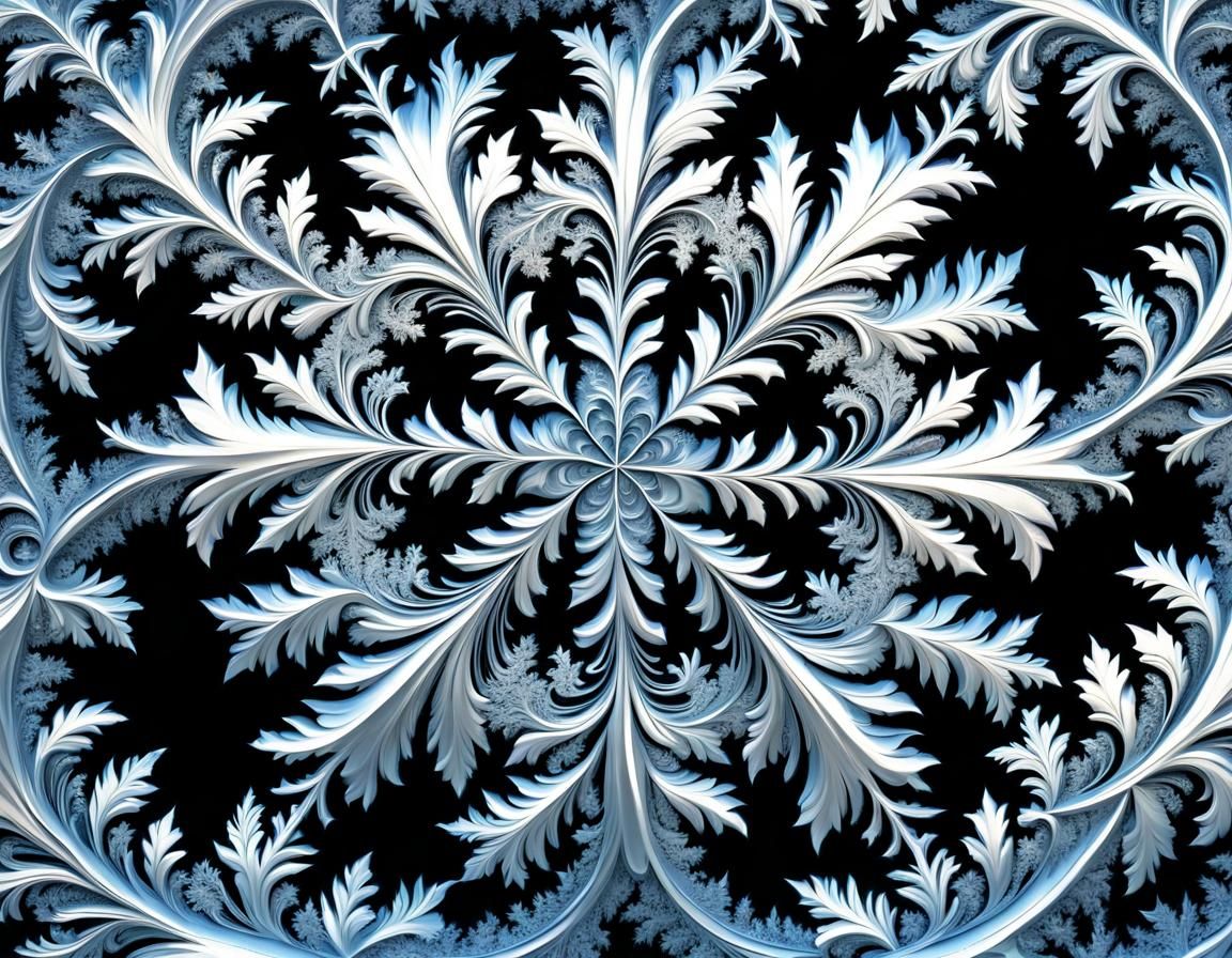 frost on a window, beautiful complex detailed, fractals