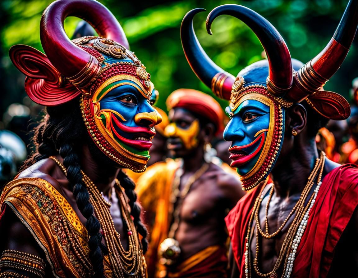  Sri Lankan magic dancing devil masks   by @Roman Sokal