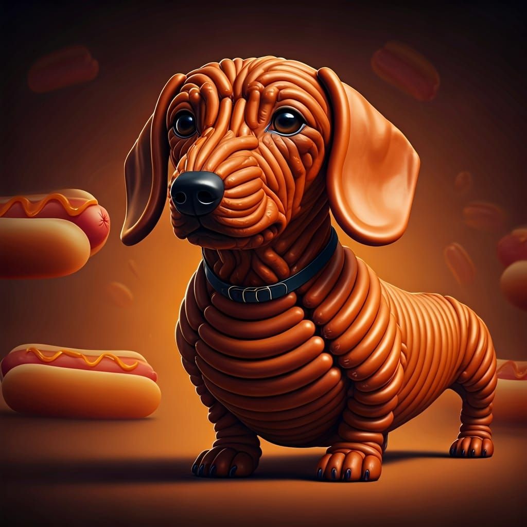 Sausage dog  by @AlisonM