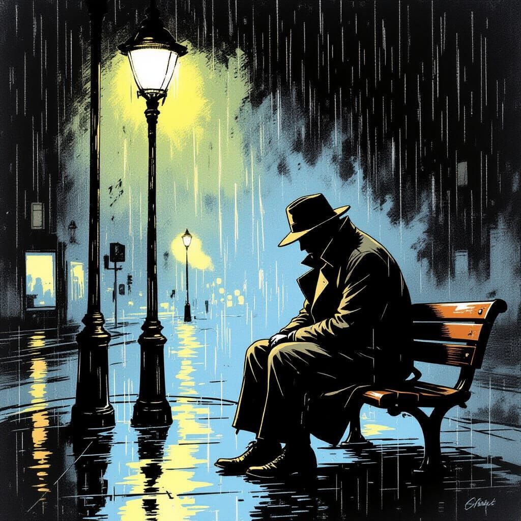 Rainy Night Noir  by @Zelo