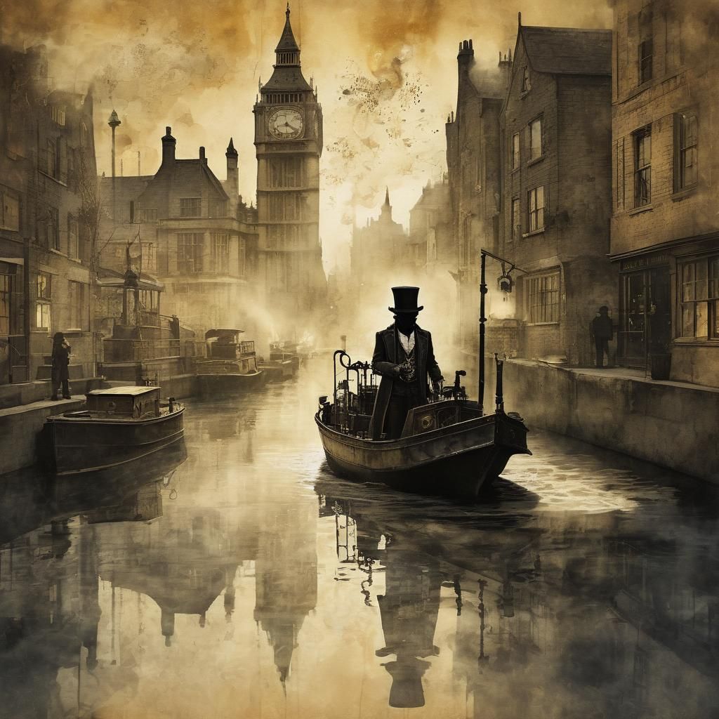 small boat on the river 