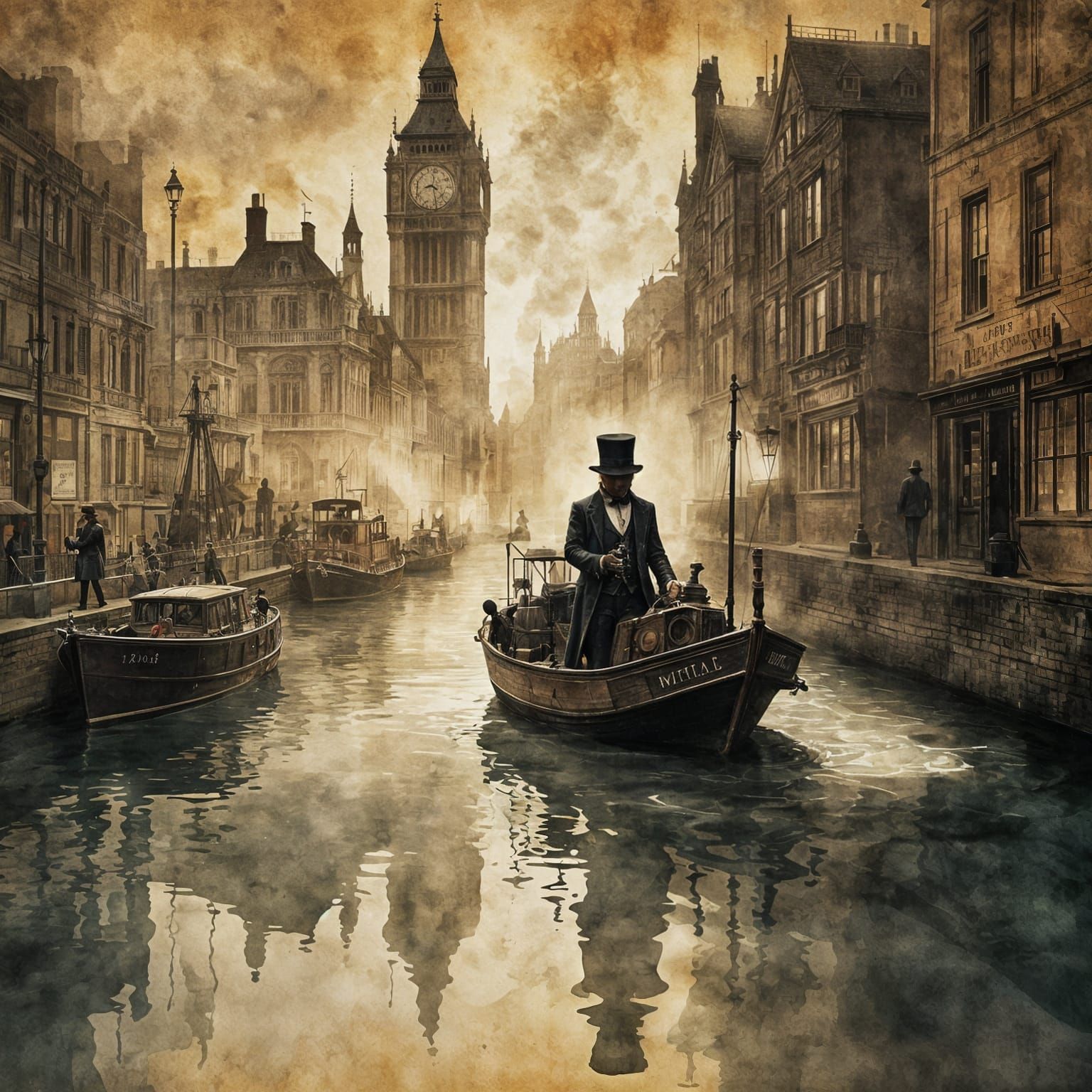 small boat on the river   by @photon