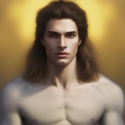 Extravagant angelic super male model princes of heaven gold ...