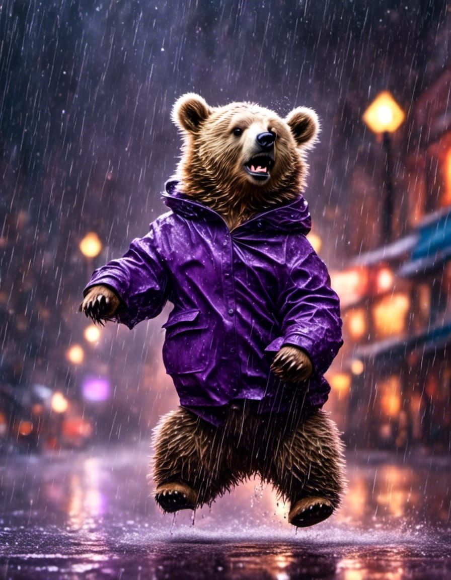Dancing and Singing in the rain.