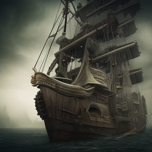 Pirate Ship - AI Generated Artwork - NightCafe Creator