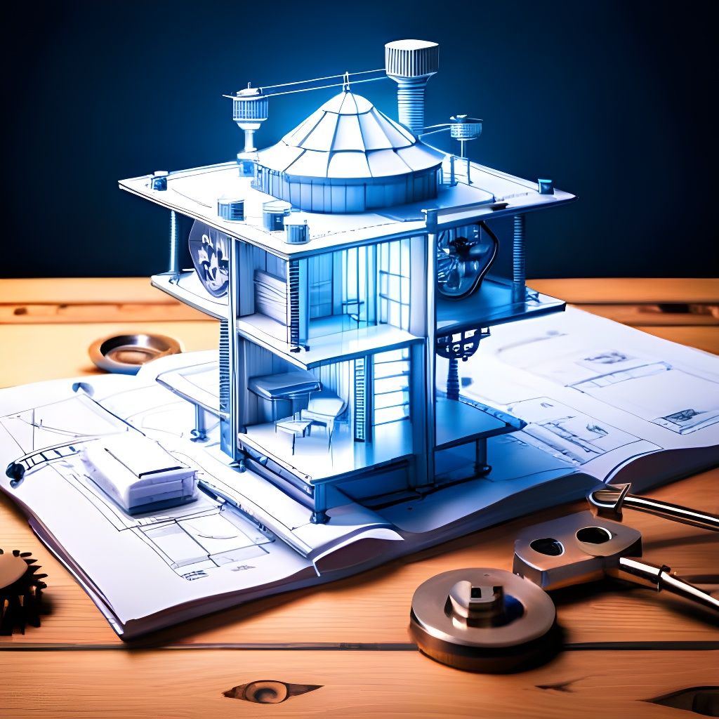 3D Architectural Blueprint   by @Chief_Runs-with-scissors