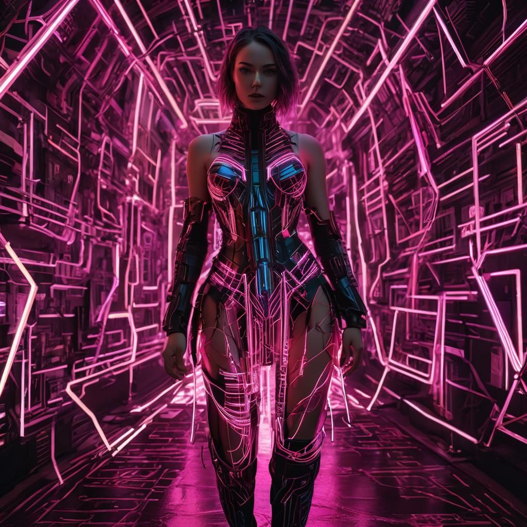 Neon fashion - pink  by @Noquelle