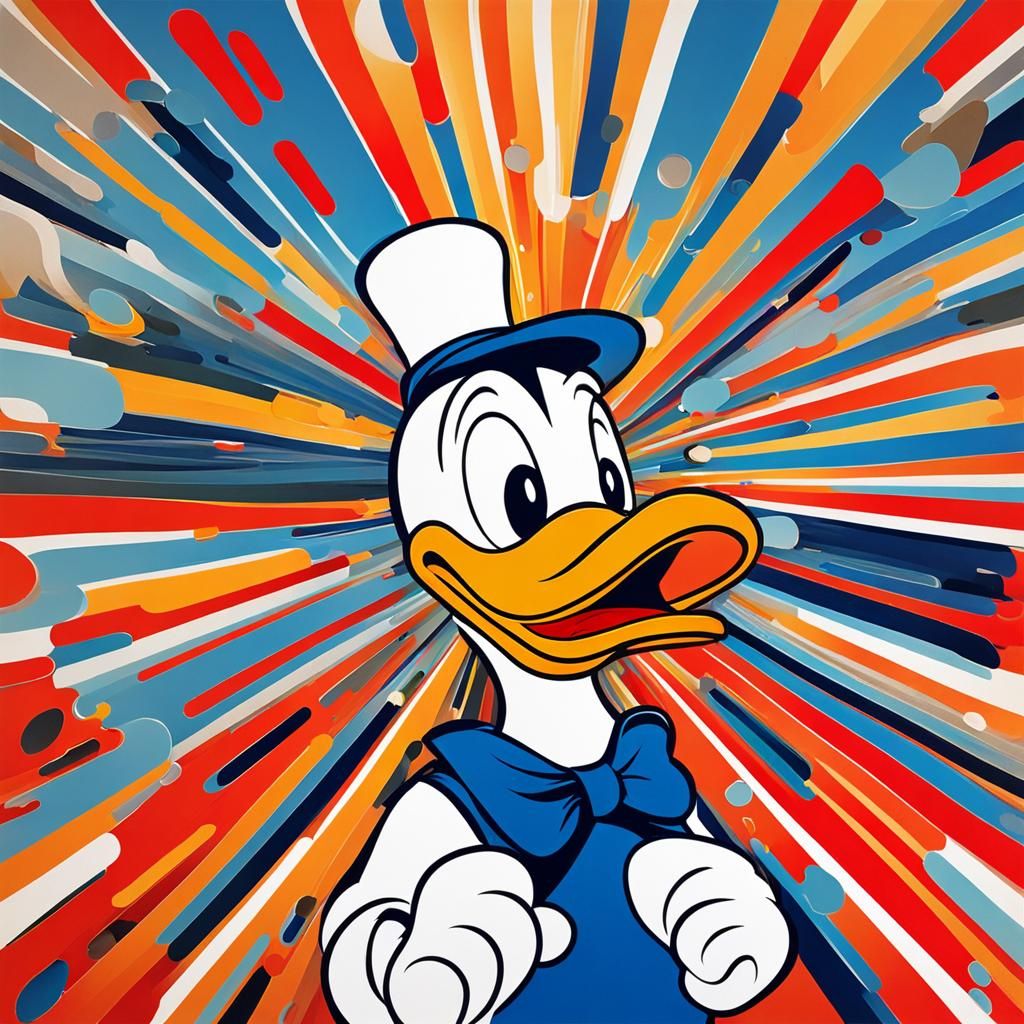 donald duck is happy