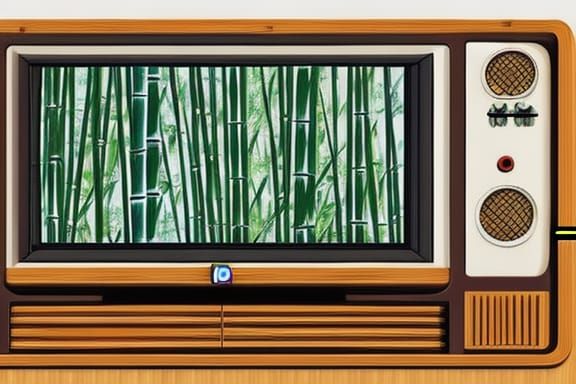 A Television Set Made out of Bamboo