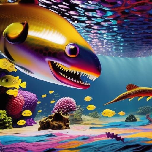 Big monster Under the sea, Lisa Frank, Frank Miller, Jack Da...