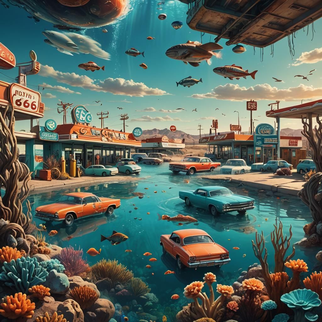 Route 66 underwater!