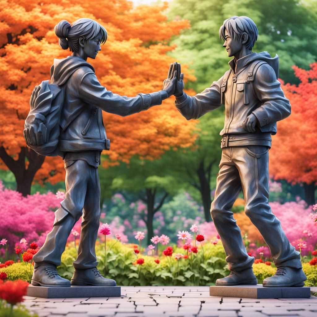 High Five Sculpture  by @BryanWithawye