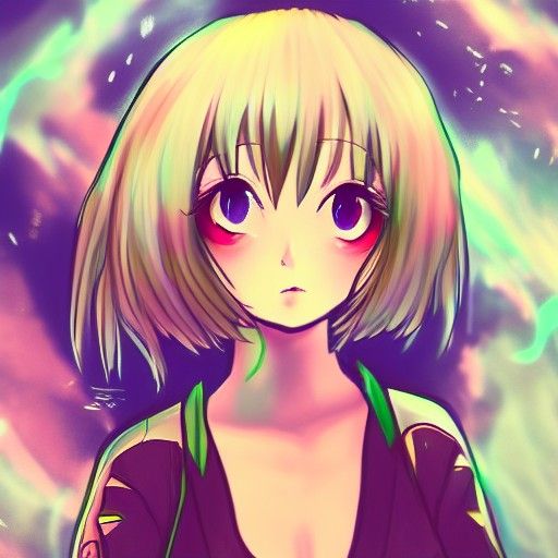 Adorable Anime Mage in Cell-Shaded Style