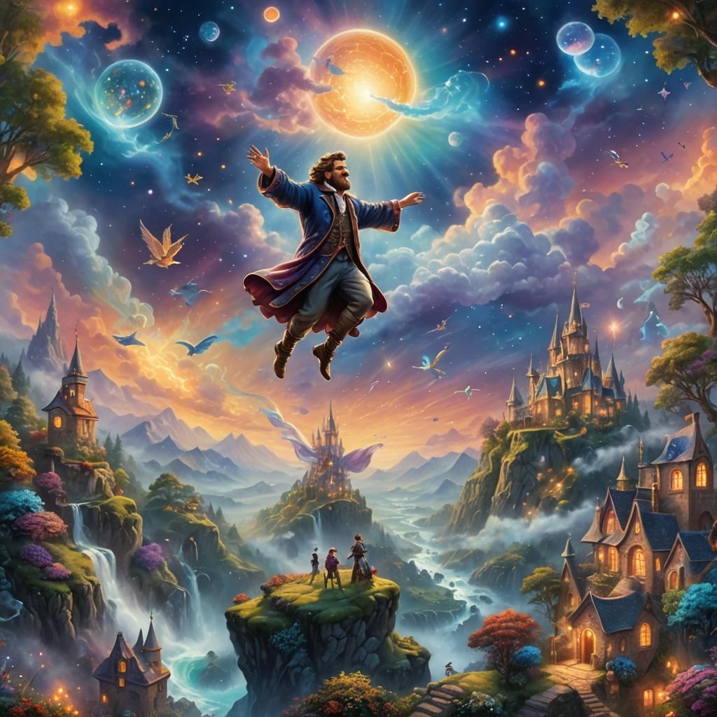 Magical flying comedian ethereal fantasy - AI Generated Artwork ...