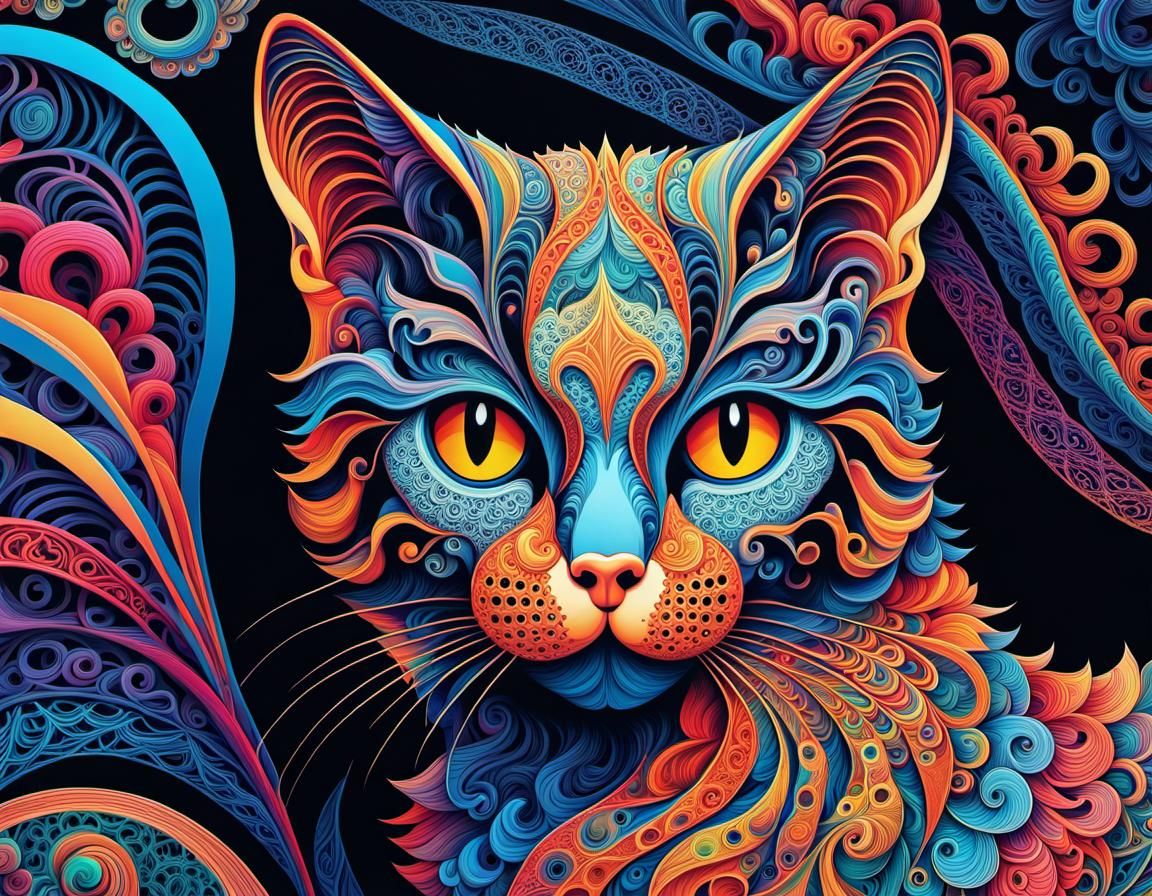 Fibonacci Kitty - AI Generated Artwork - NightCafe Creator