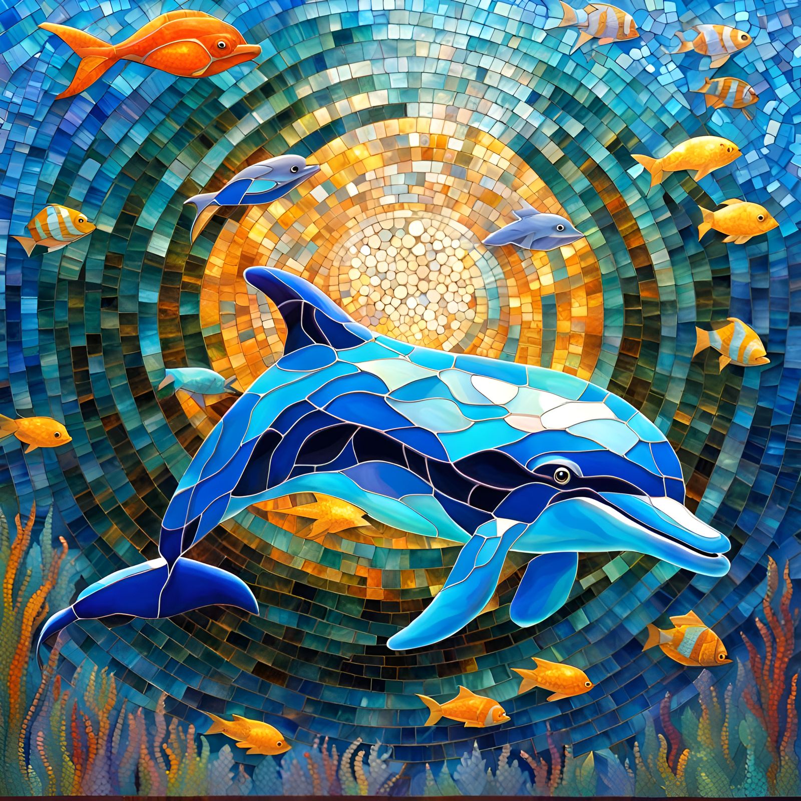 Mosaic Dolphin