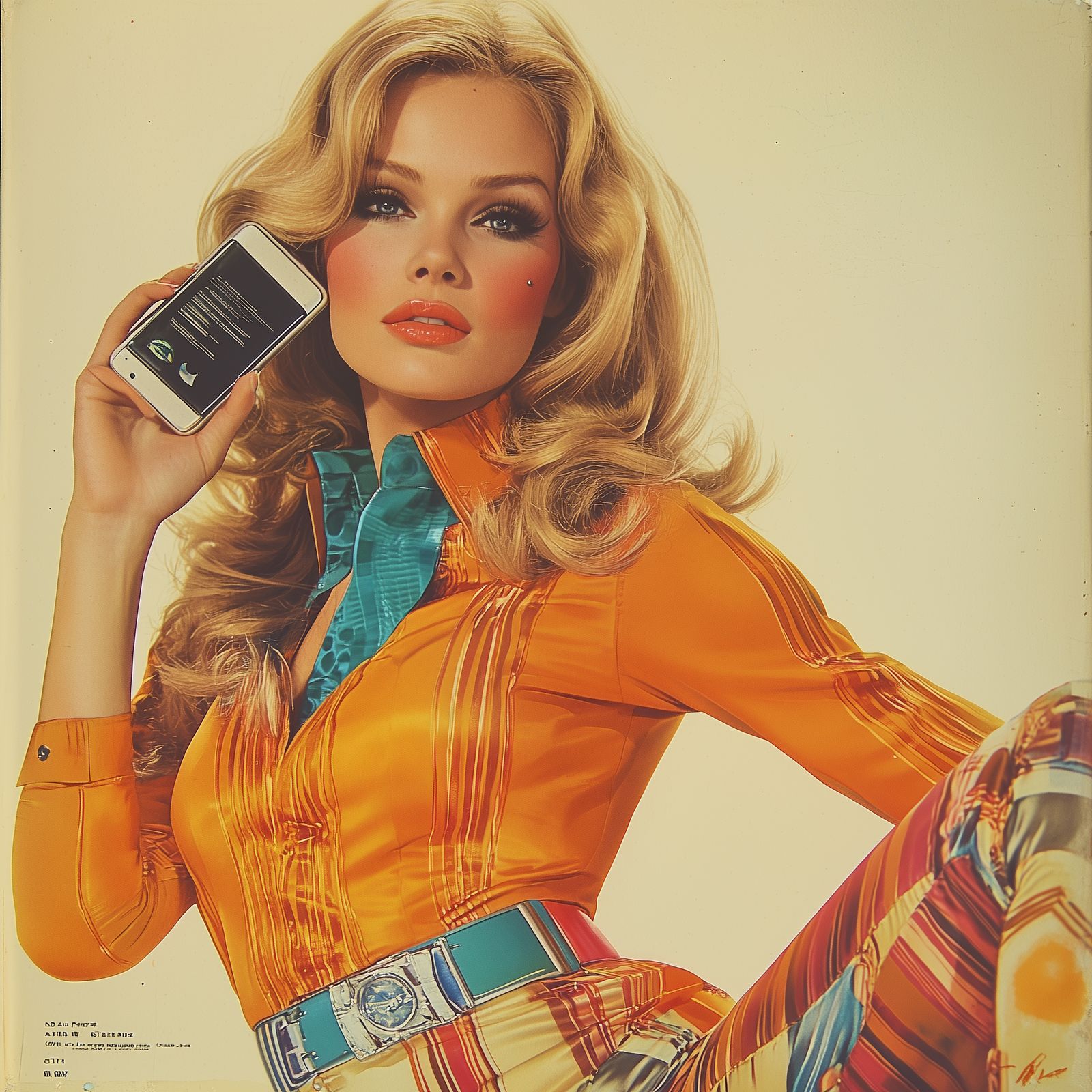 Vintage Cell Phone Ad From the 1970s