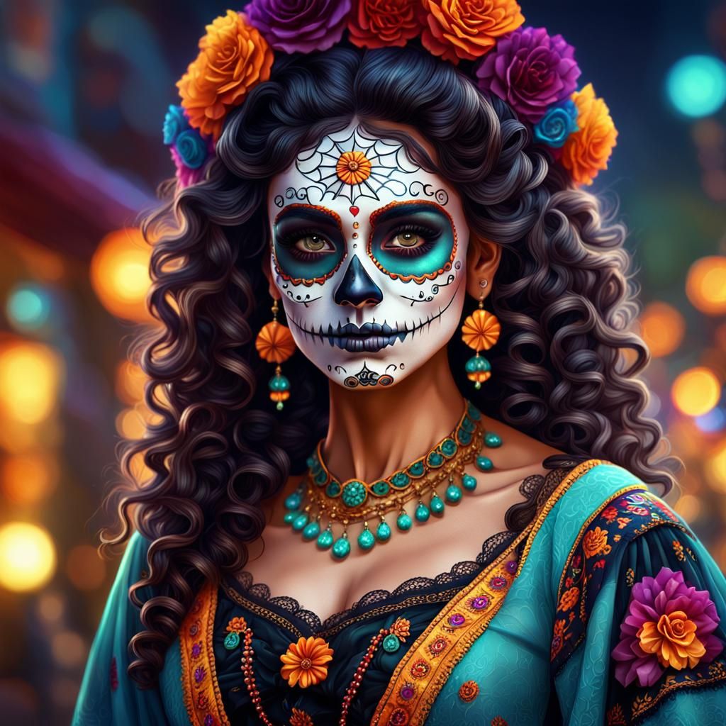 Dia de los Muertos - Day of the Dead - AI Generated Artwork - NightCafe ...